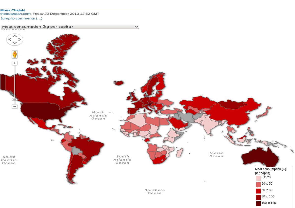 aller à la source : Countries Meat Eaters Compared 2013
